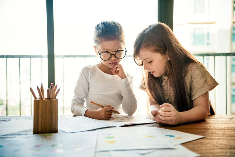 Children's Development - Little Girls Drawing