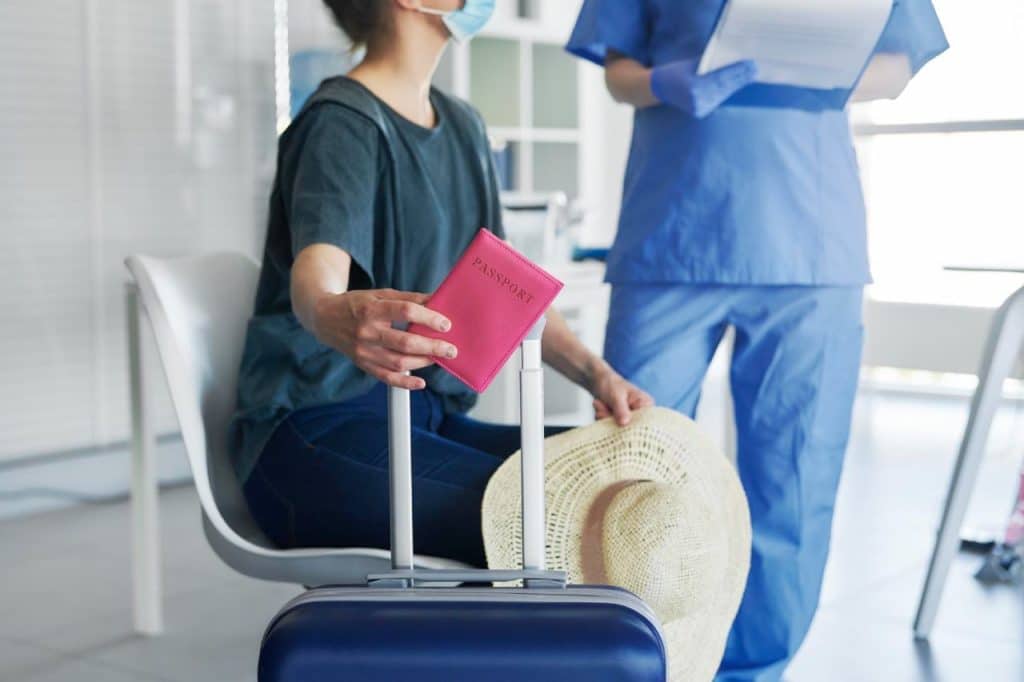 Health check before travel at the hospital